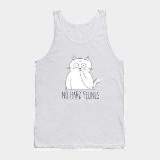 No Hard Felines Savage Funny Cat Tank Top